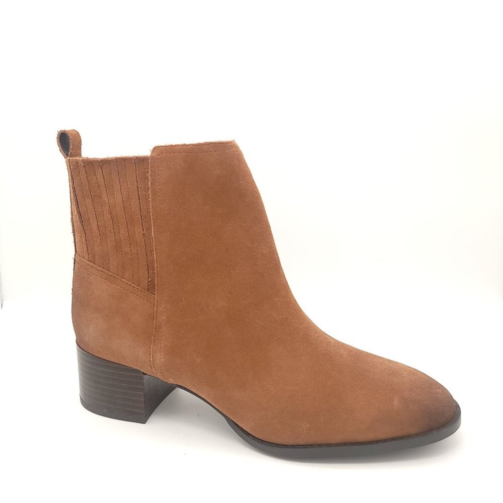 NEW Sam Edelman Kaiti Chelsea Boots Womens 9 Brown Suede Chic Minimalist